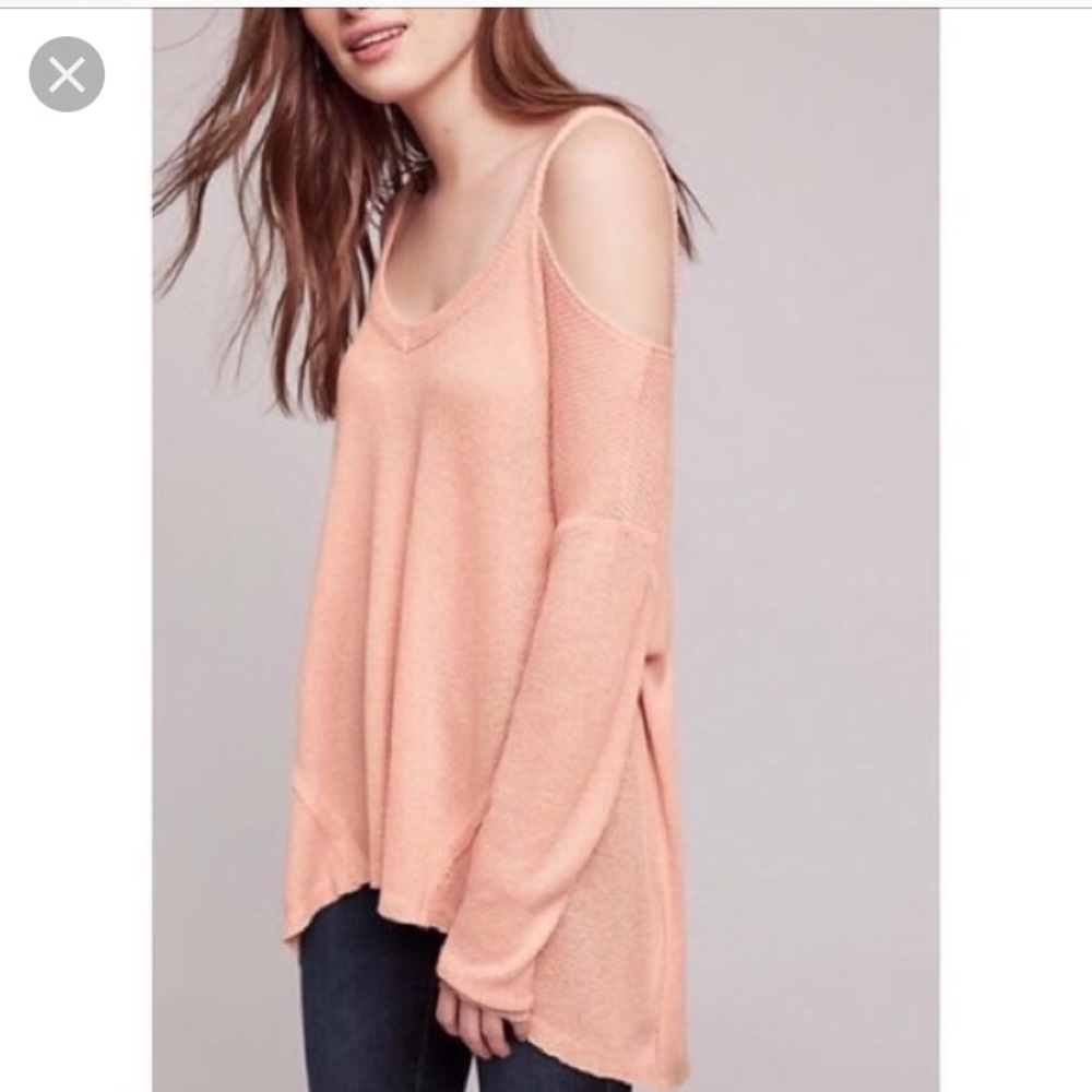 Anthropologie Deletta Cold Shoulder Top
